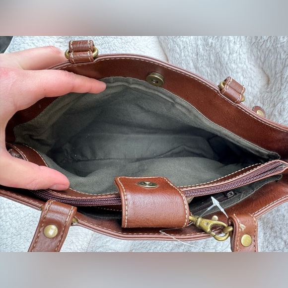 Brown bag Faux leather crossbody handbag purse, Relic by fossil, new with tag - Picture 6 of 6